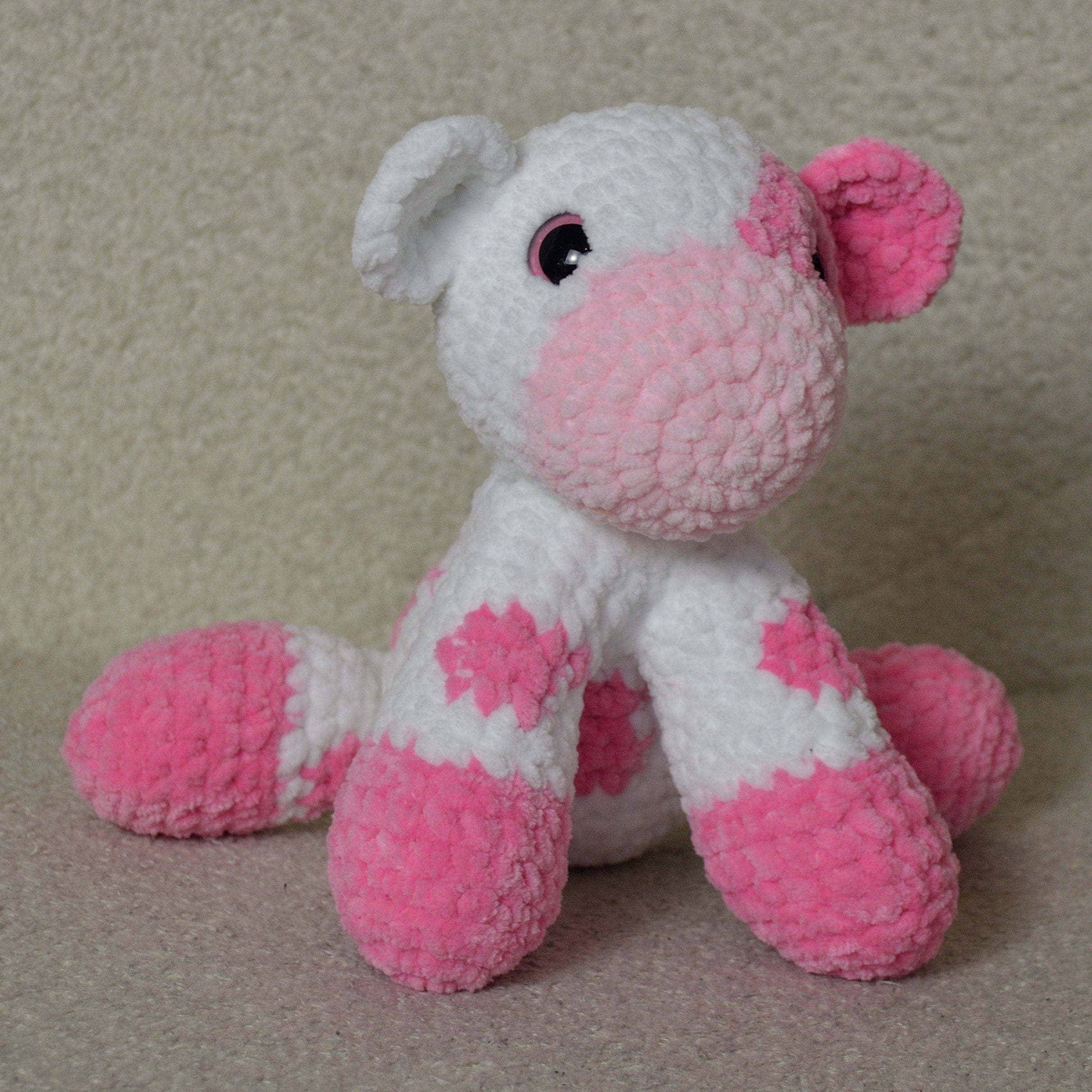 Sitting Strawberry Cow
