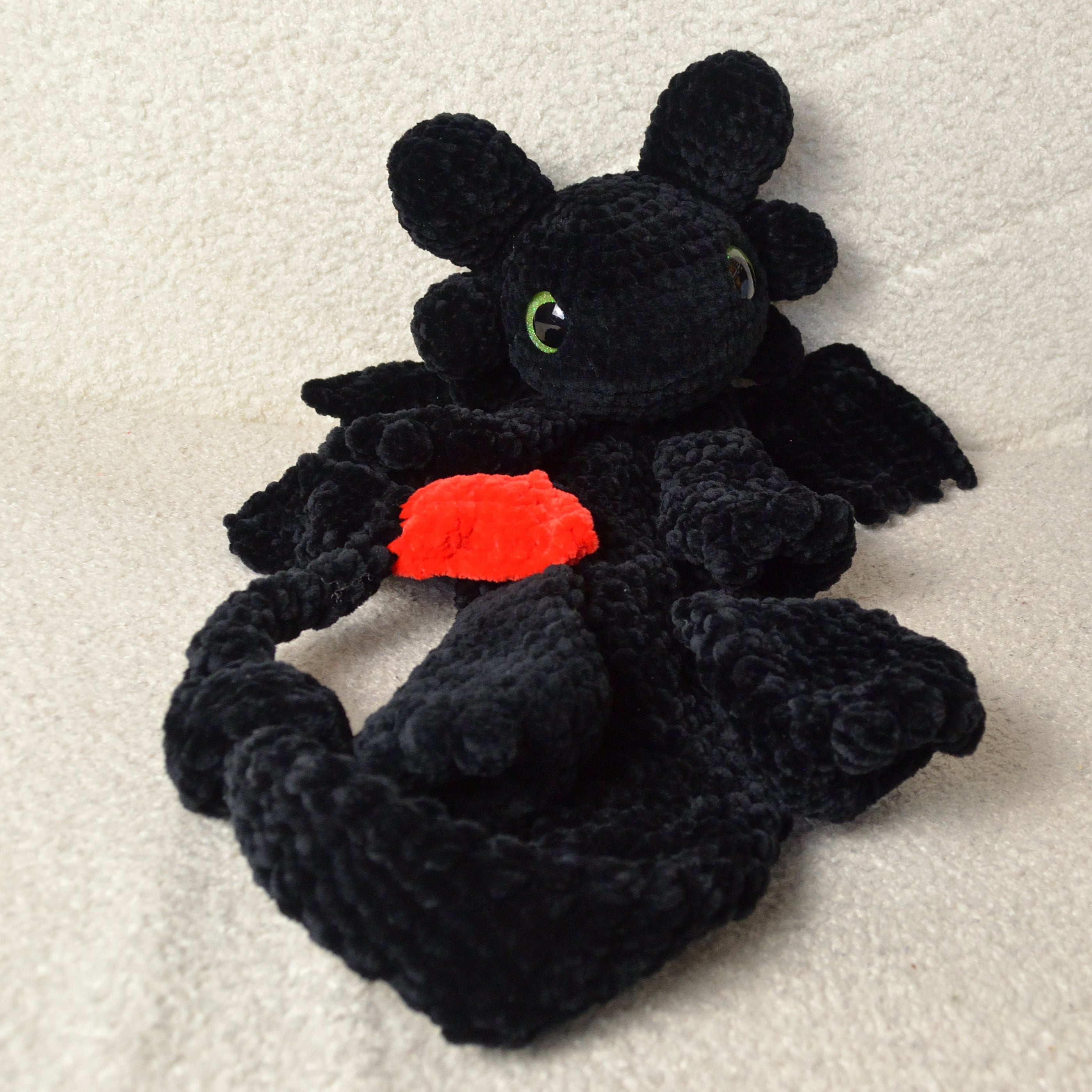 Handmade Crochet Dragon Snuggler