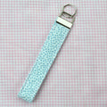 Blue Polka Dot Handmade Wristlet