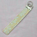 Yellow Floral Handmade Wristlet