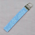 Blue Floral Handmade Wristlet