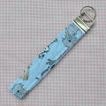 Blue Canine Handmade Wristlet