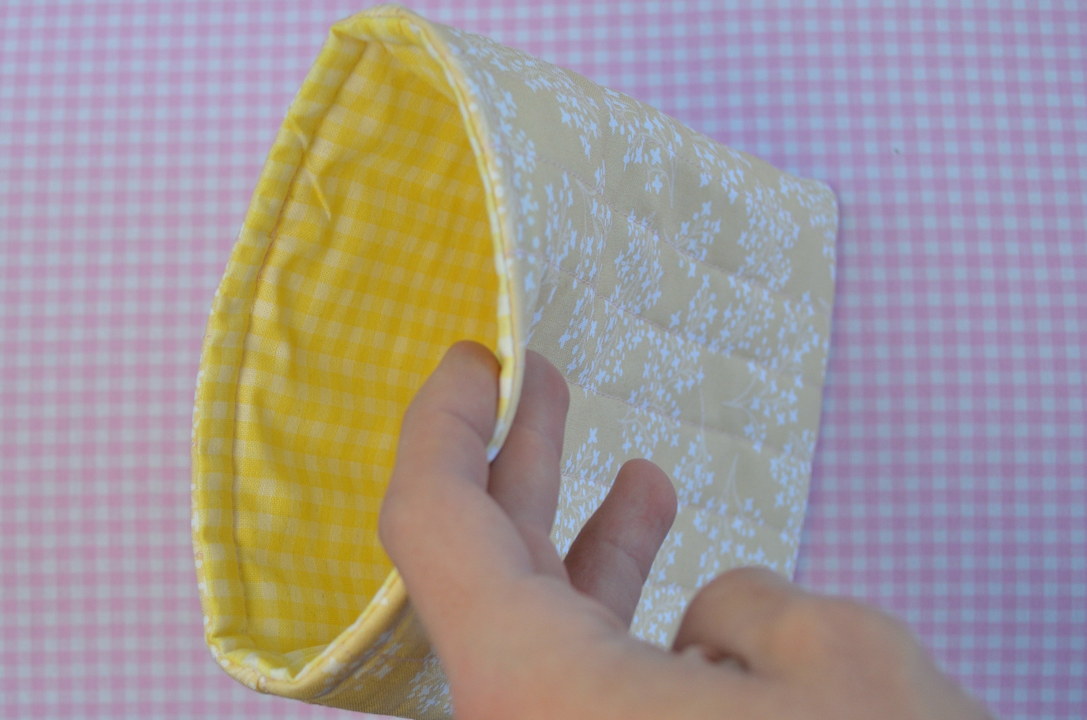 Yellow Floral Fabric Book/E-Book Sleeve