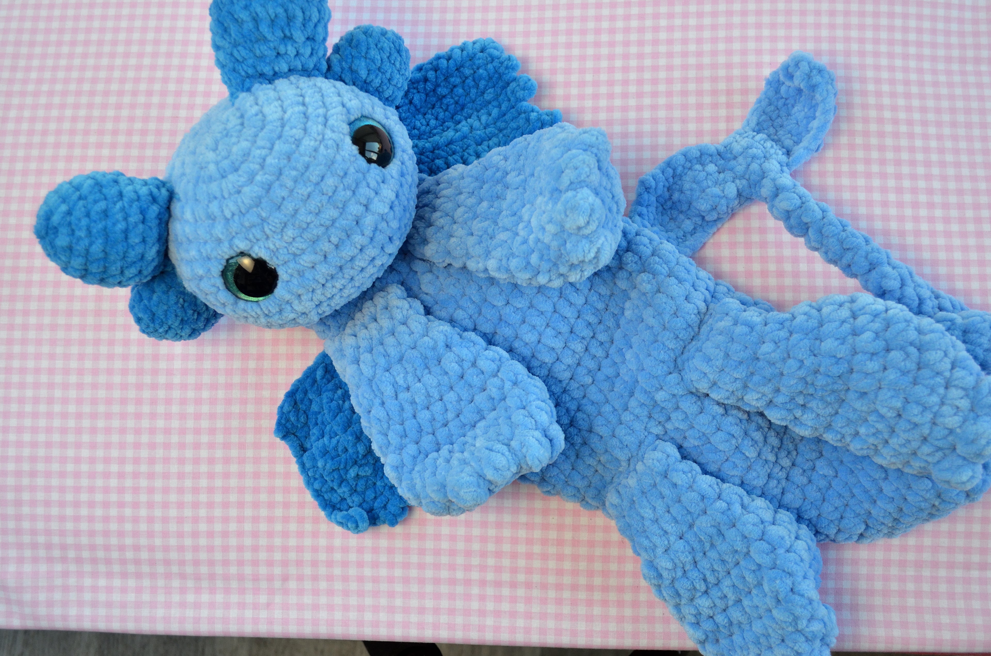 Handmade Crochet Dragon Snuggler
