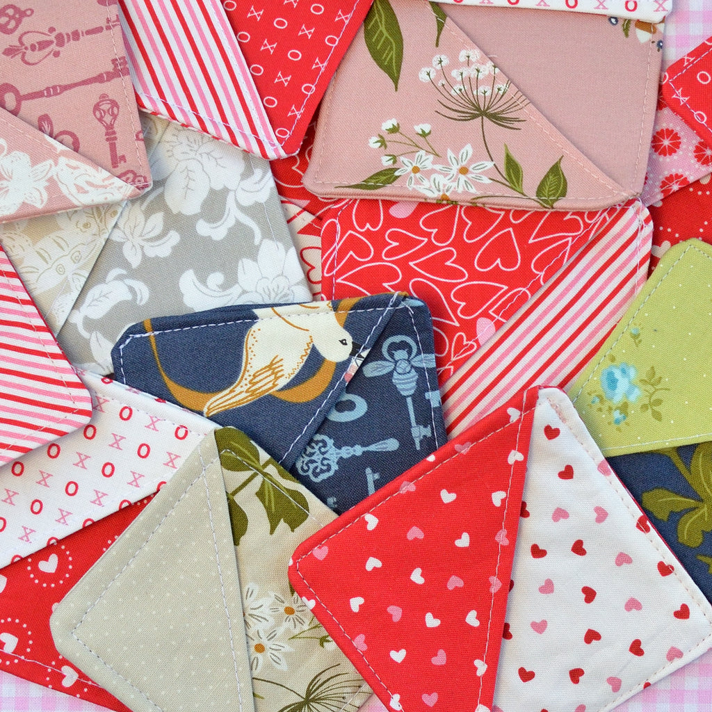 Mystery Fabric Corner Bookmark - Love Collection