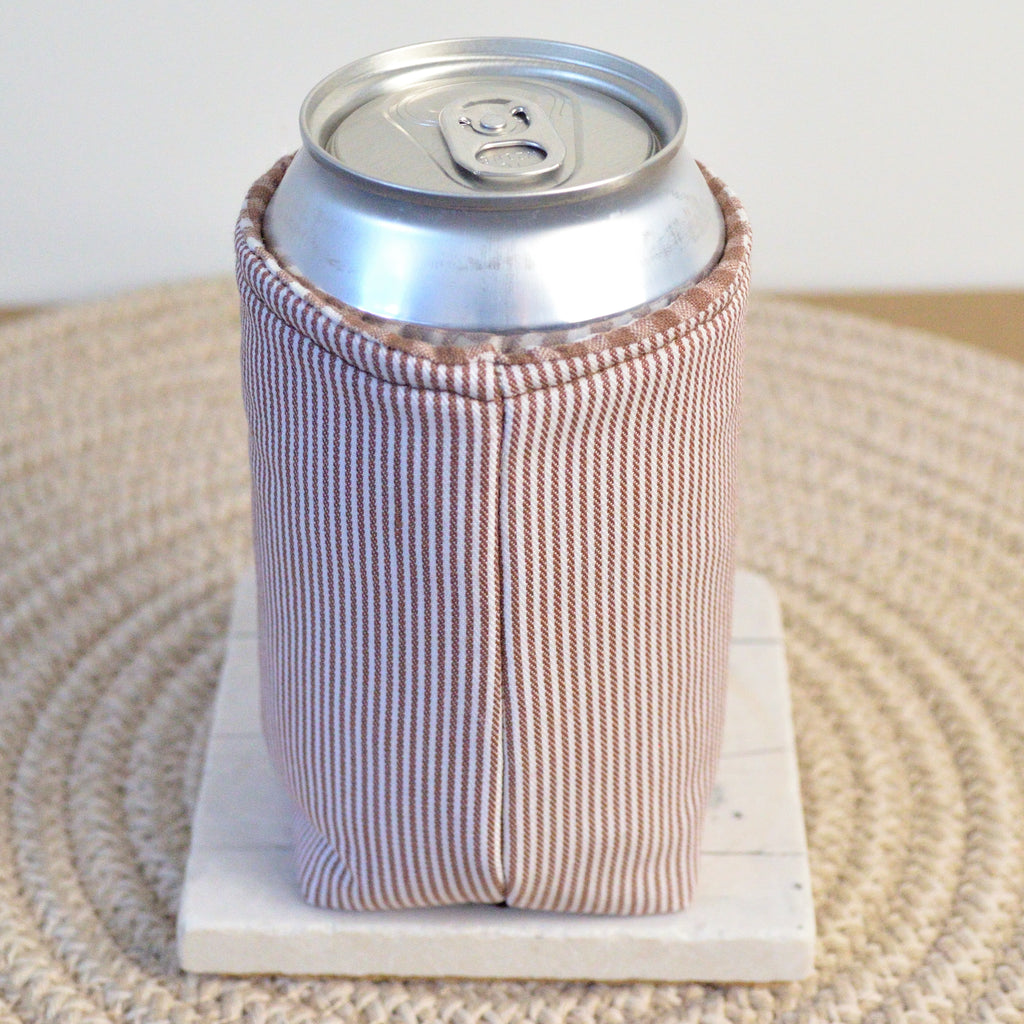 sienna stripe can koozie