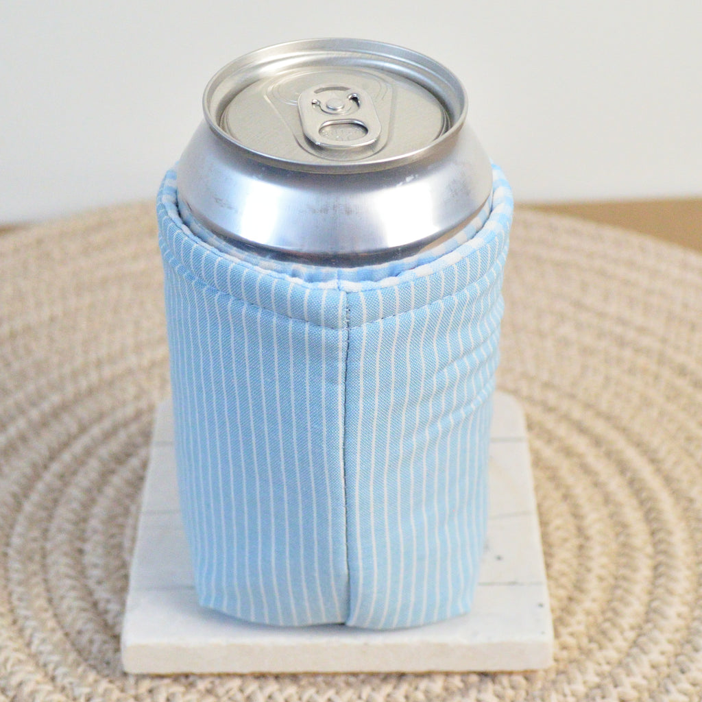 coastal stripe can koozie