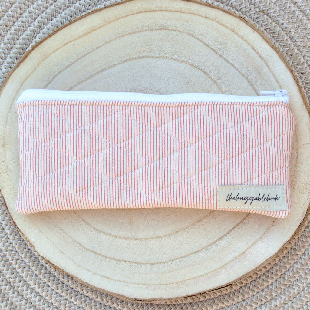 strawberry stripe pencil case