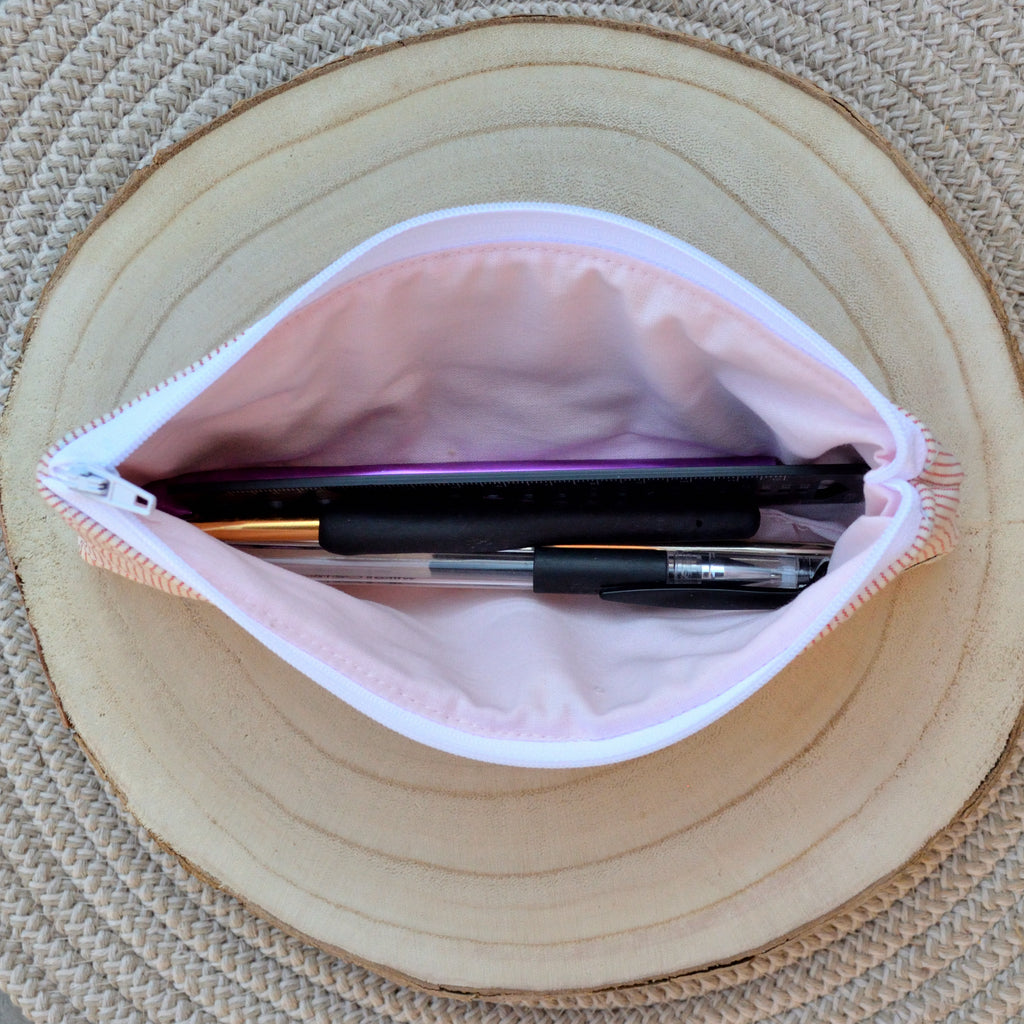 strawberry stripe pencil case