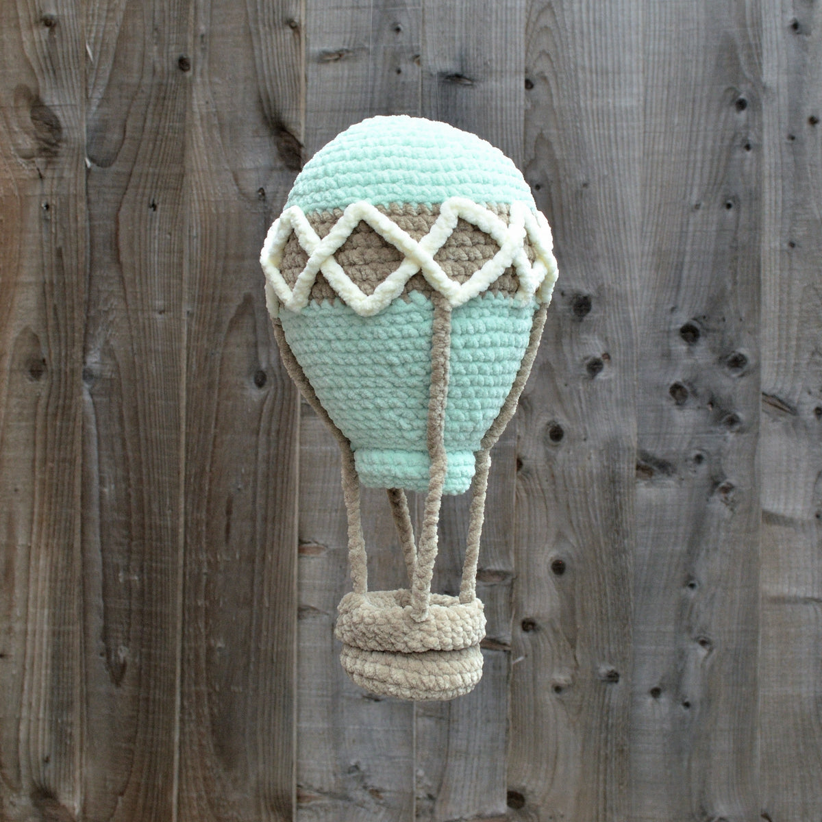 teal zigzag hot air balloon
