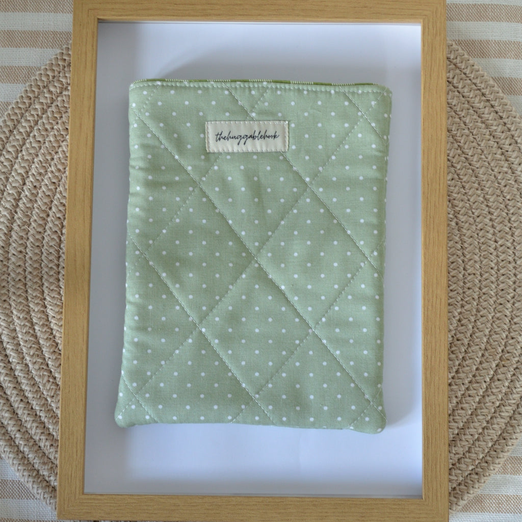 sage polka kindle sleeve