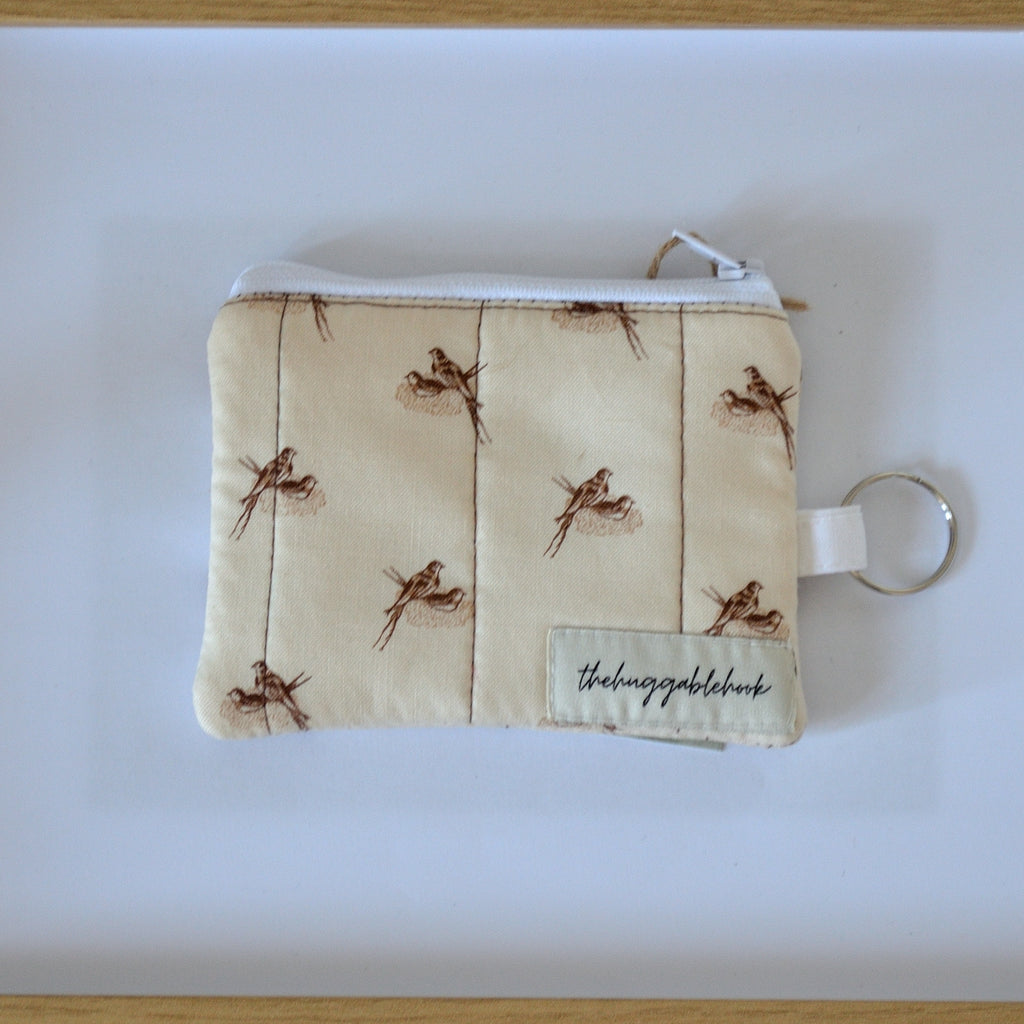 swallows nest keychain wallet