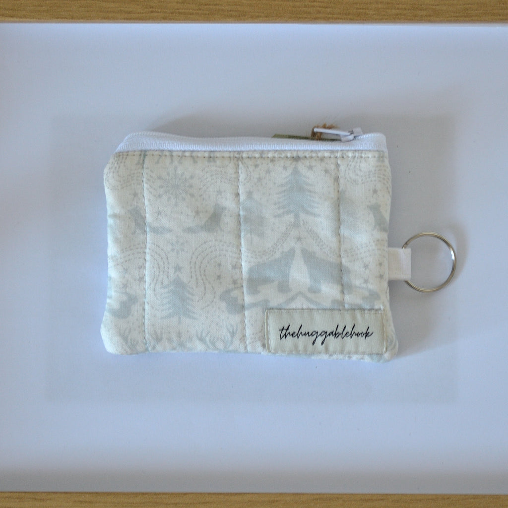 snowy woodland keychain wallet