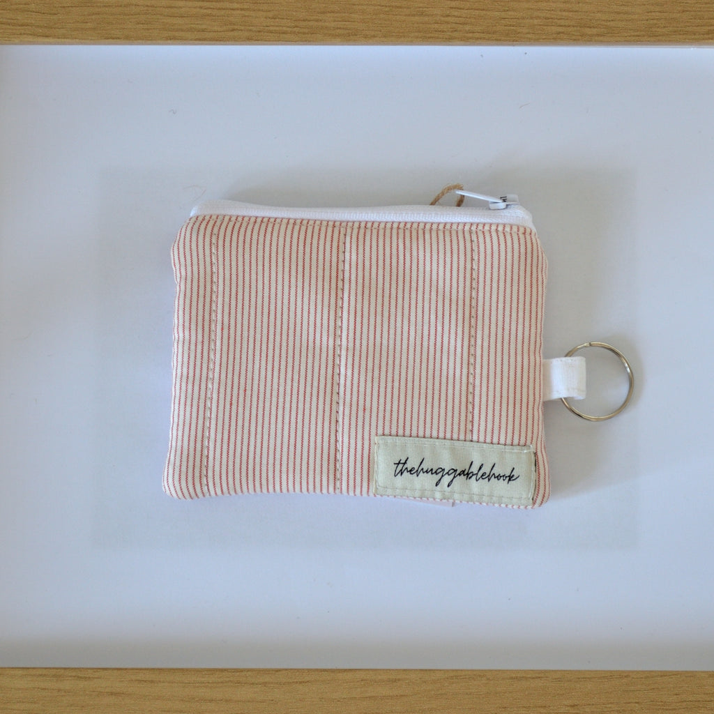 strawberry stripe keychain wallet
