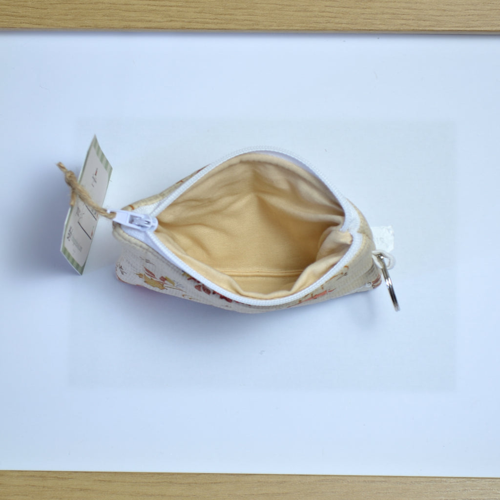 fallen leaves keychain wallet