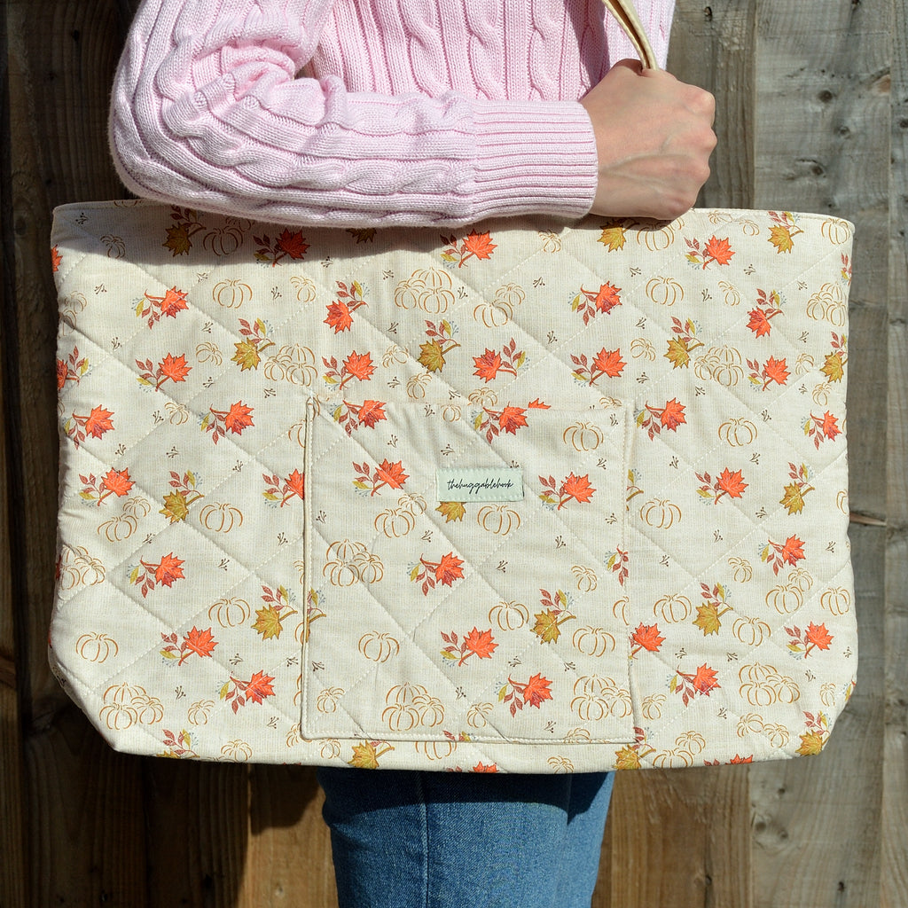 fallen leaves tote bag