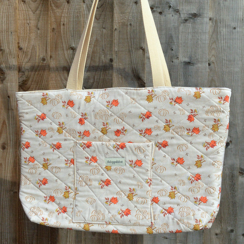 fallen leaves tote bag