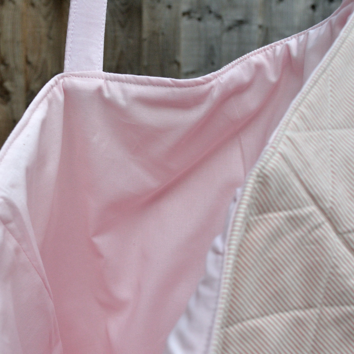 strawberry stripe tote bag