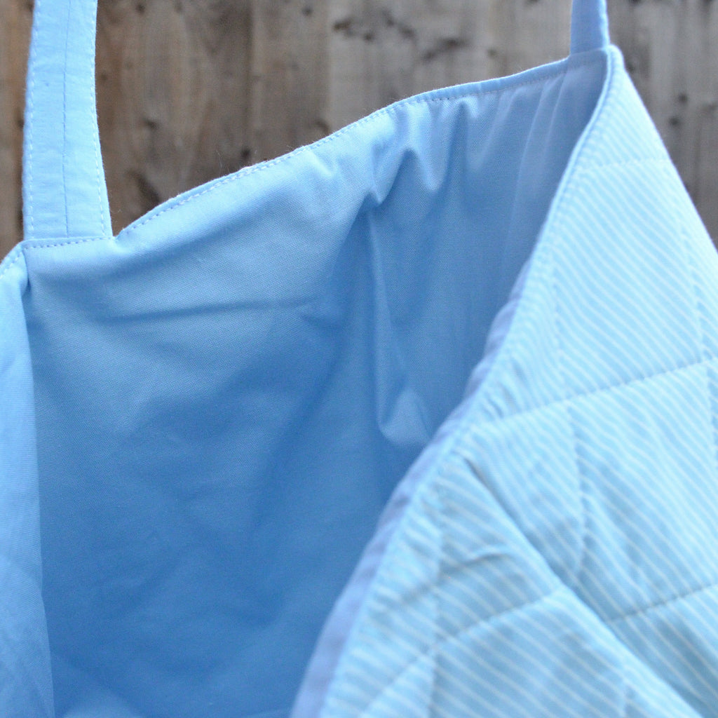 coastal stripe tote bag