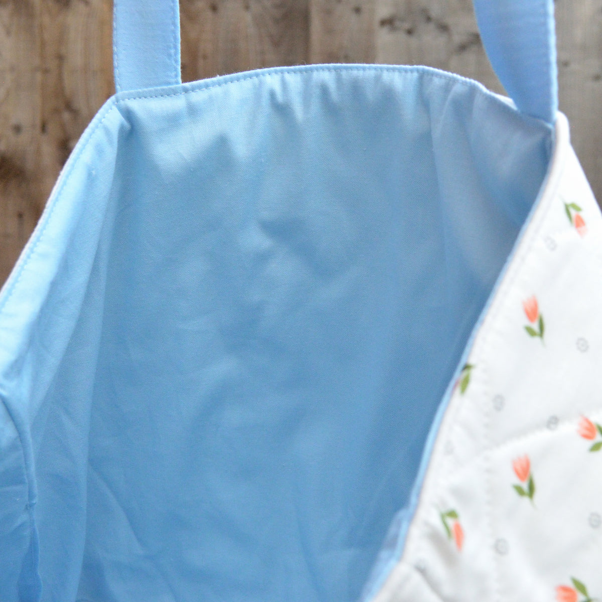 tulip field tote bag
