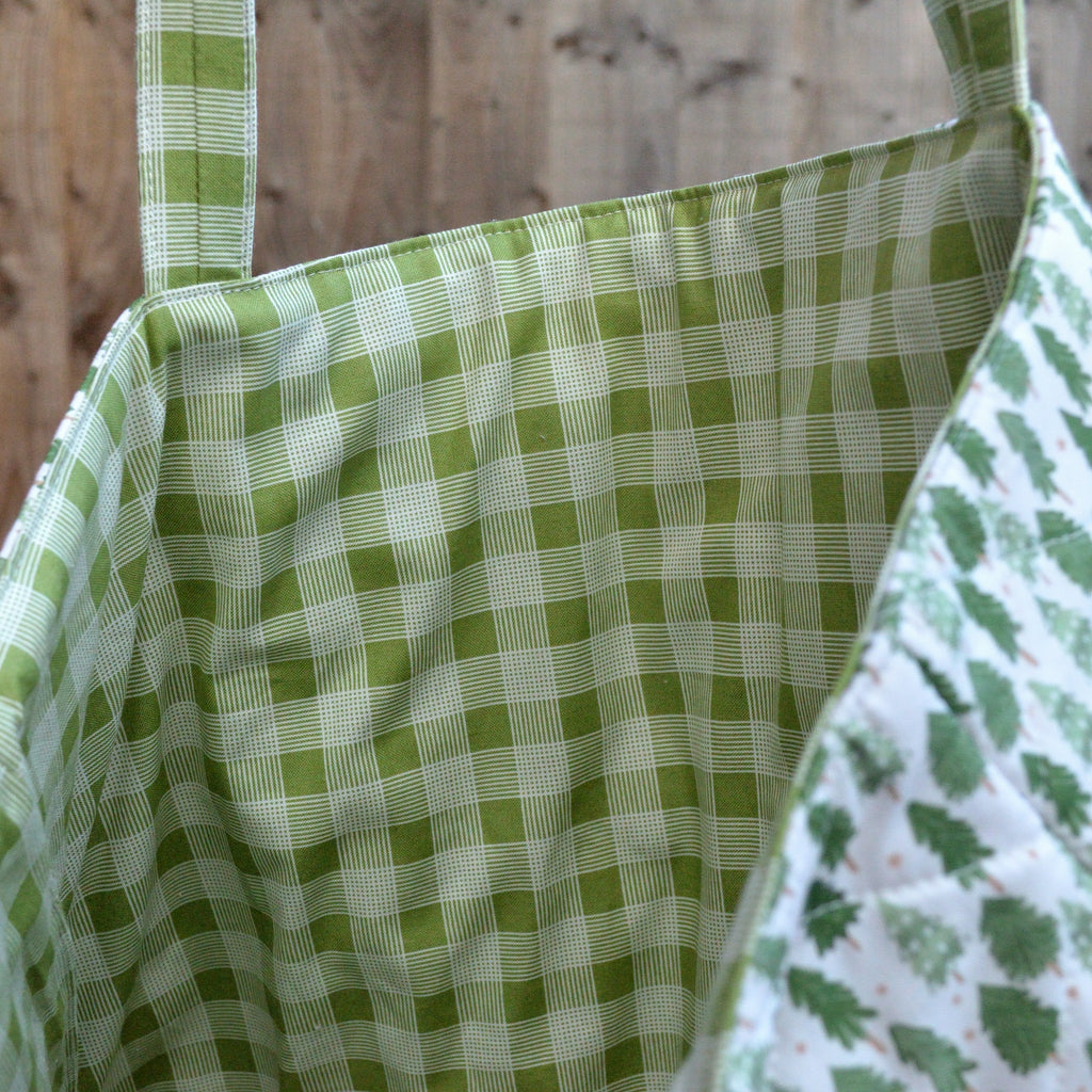 fir tree farm tote bag