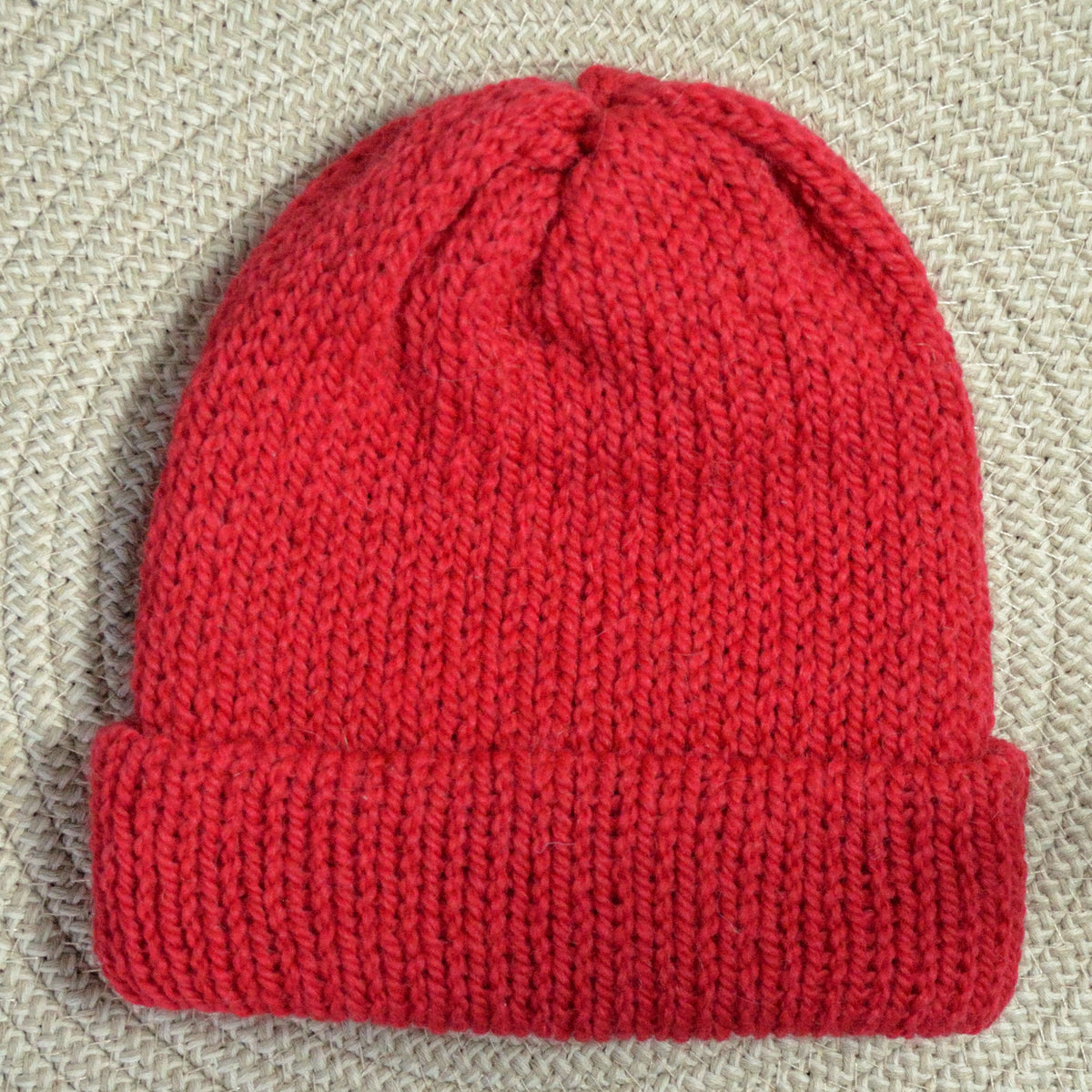 premium alpaca beanie - cardinal