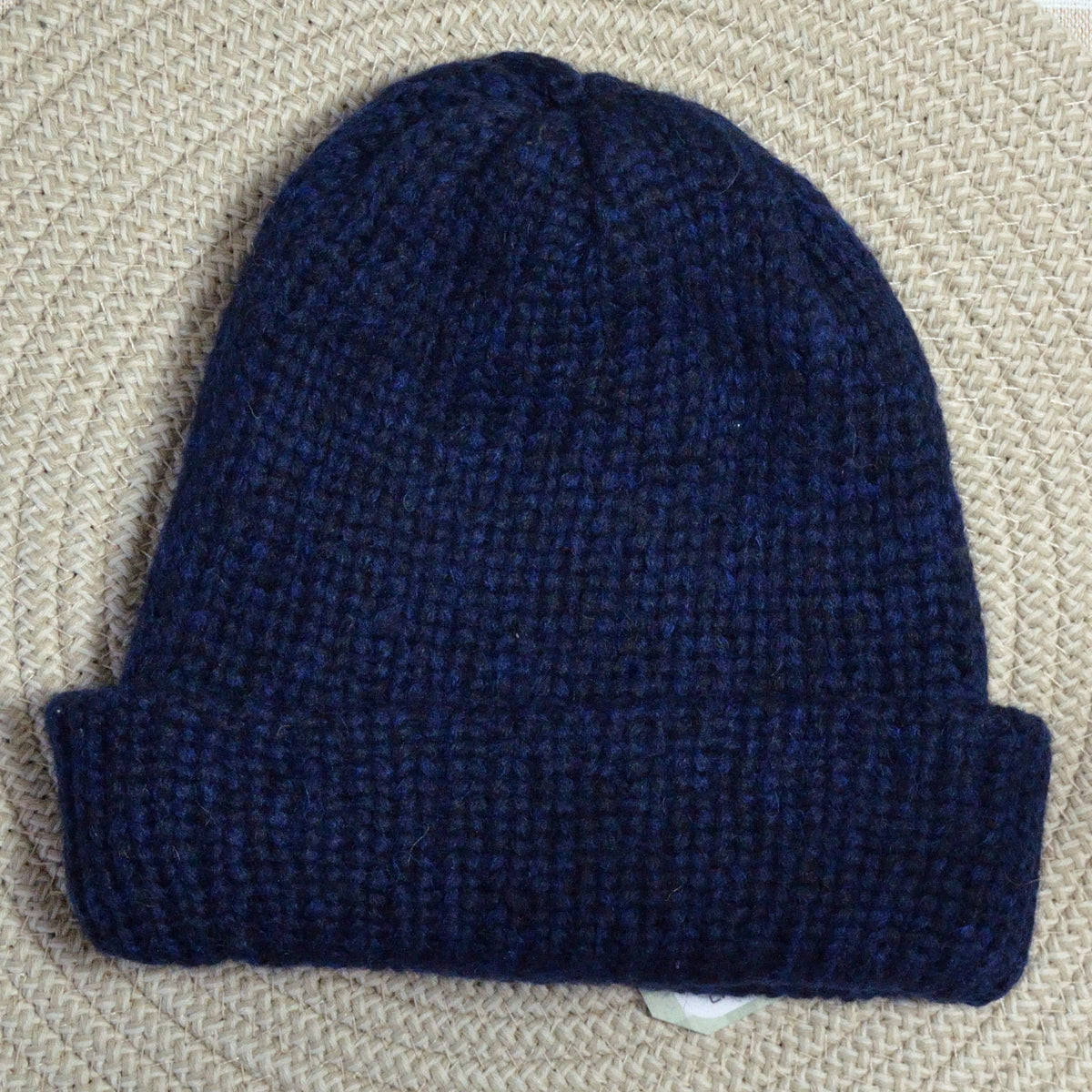 premium alpaca-wool blend beanie - deep sea