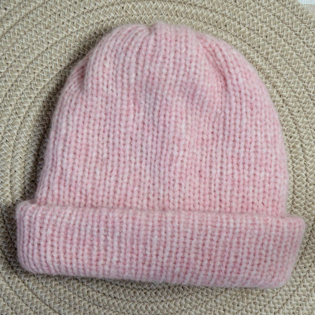 premium alpaca-wool blend beanie - baby pink