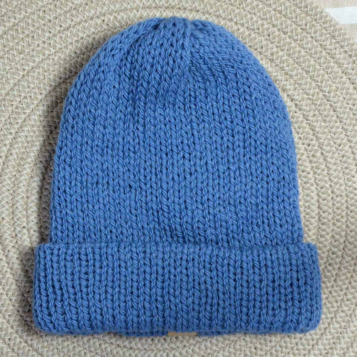 wool beanie - dove blue