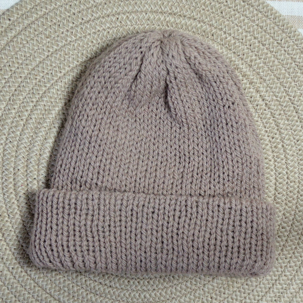 wool beanie - latte