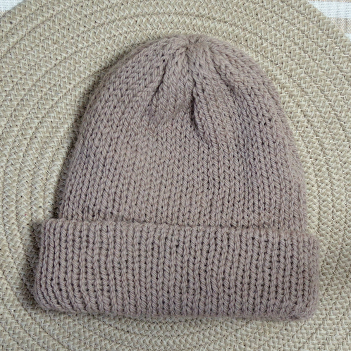 wool beanie - latte