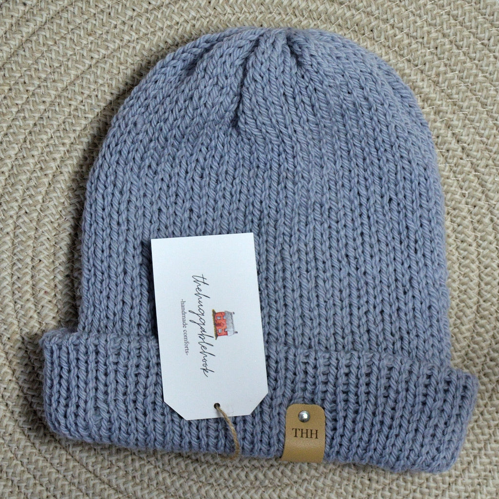 wool beanie - pebble