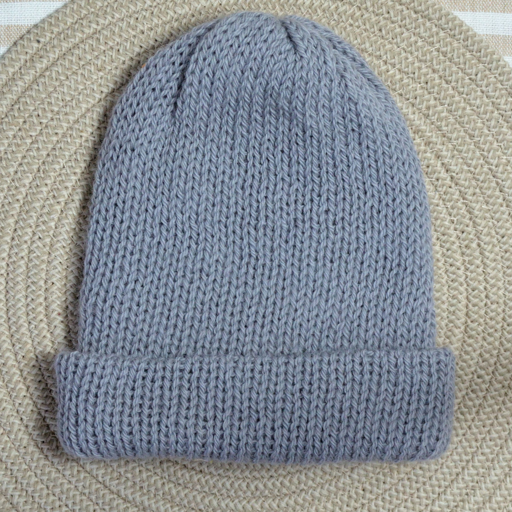 wool beanie - pebble