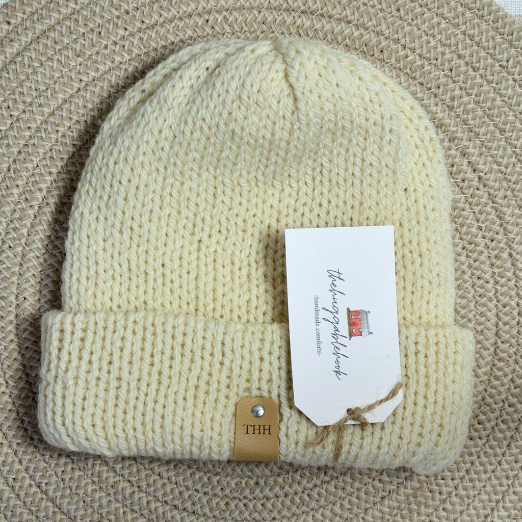 wool beanie - cream