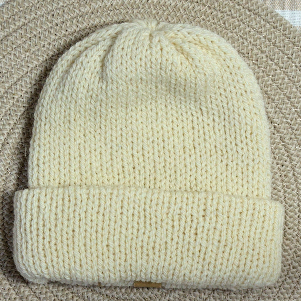wool beanie - cream