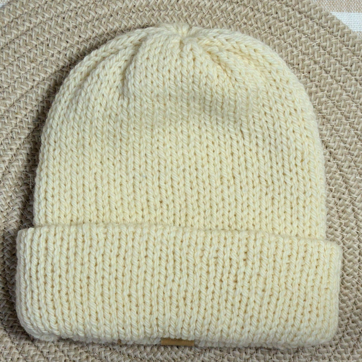 wool beanie - cream