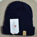 wool beanie - midnight blue